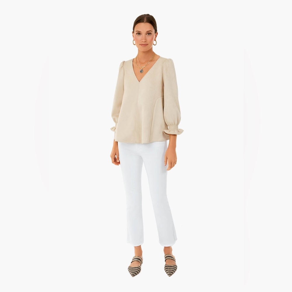 Tuckernuck Bone Suede Easton Blouse